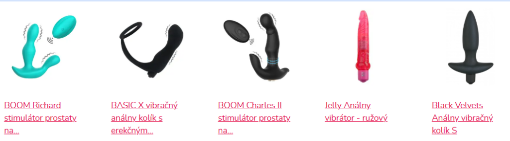 výber análnych vibrátorov a stimulátorov prostaty