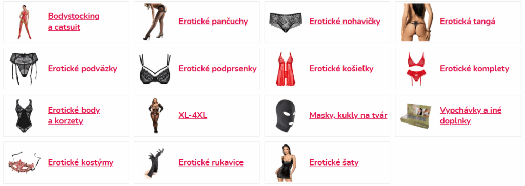 erotické spodné prádlo